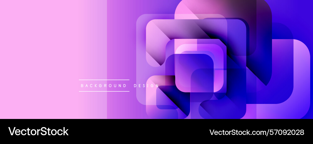 Abstract geometric shapes overlap creating vector image