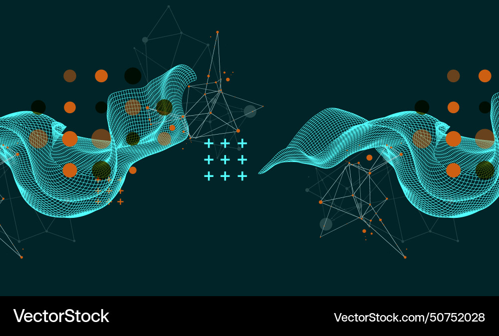 Abstract wave is made in a frame style template Abstract wave is made in a frame style template vector image