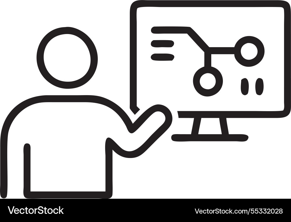 Analysts use computers to analyze and visualize Analysts use computers to analyze and visualize vector image