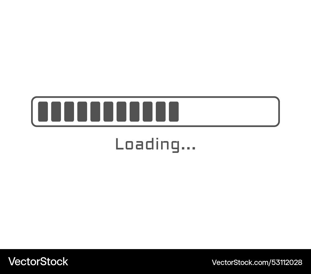 Collection loading bar status icon set of loaded Collection loading bar status icon set of loaded Vector Image
