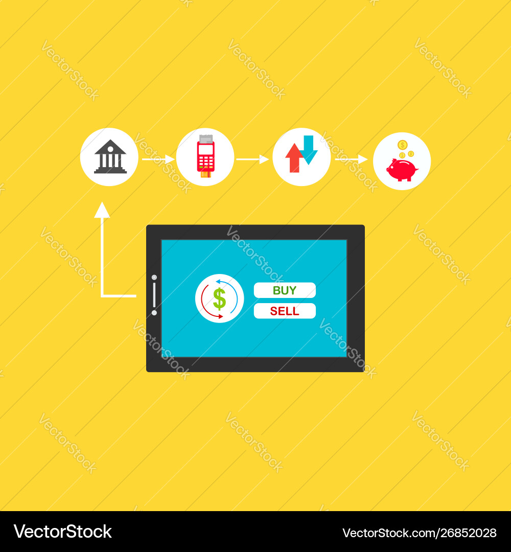 Concept online and mobile payments for web page Concept online and mobile payments for web page vector image