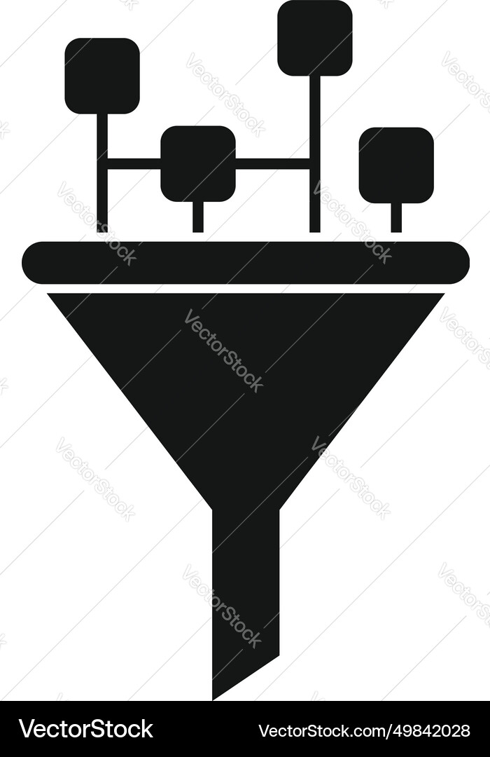 Digital funnel content icon simple filter Digital funnel content icon simple filter vector image