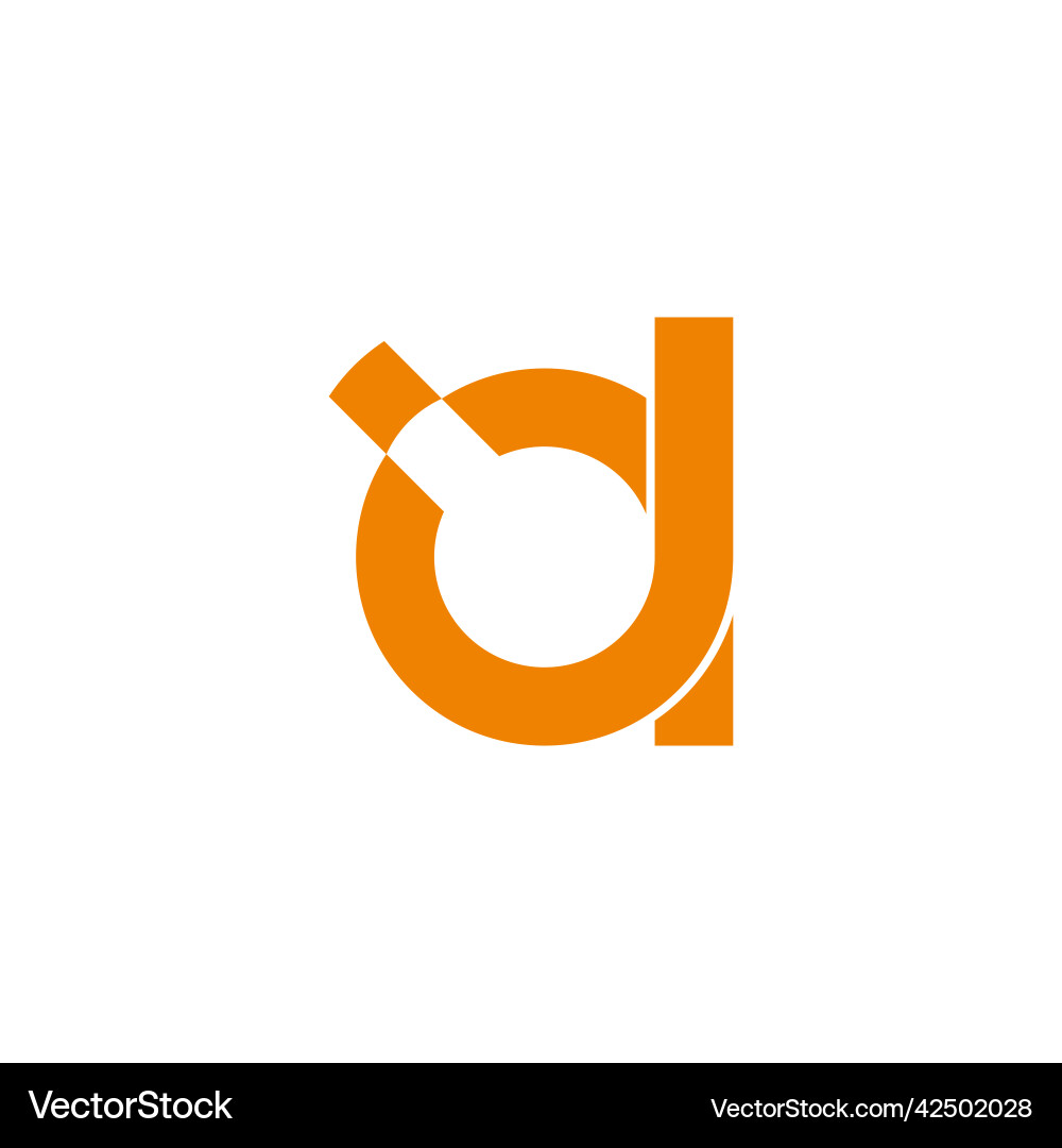 Letter d loop box motion object shipping symbol Letter d loop box motion object shipping symbol Vector Image