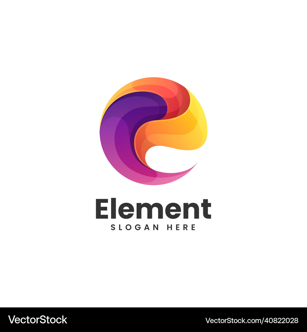 Logo element gradient colorful style Logo element gradient colorful style Vector Image