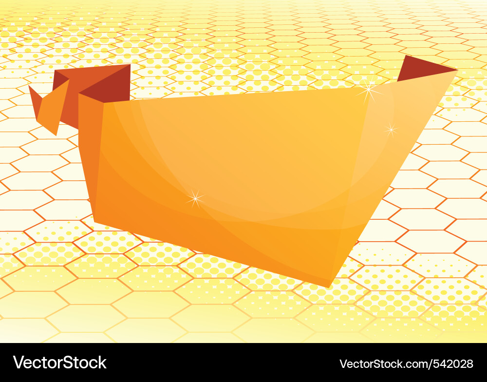 Origami Speech Bubble Vector Image