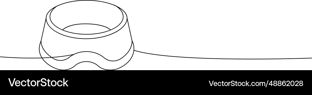 Pet Bowl - Single Line Art Vektorbild