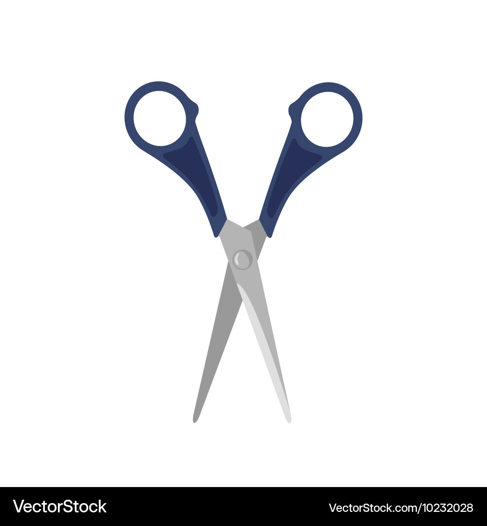 Scissors icon in flat style Vector Image