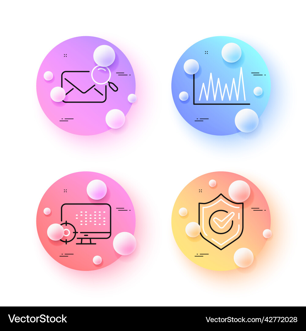 Search mail confirmed and line graph minimal Search mail confirmed and line graph minimal vector image