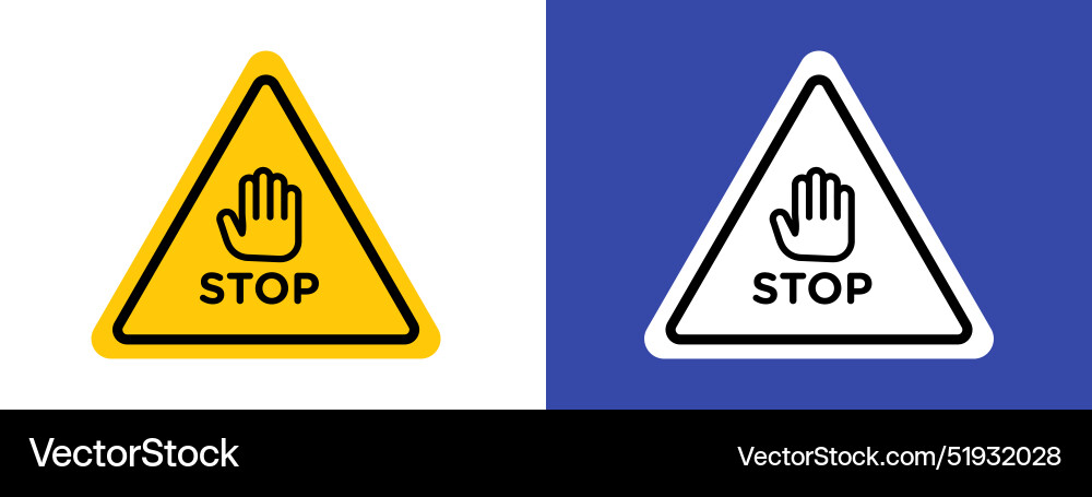 Security stop sign ensure at checkpoints vector image