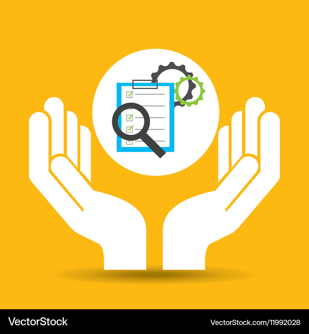 Technology Check List - Gears & Optimization vector image