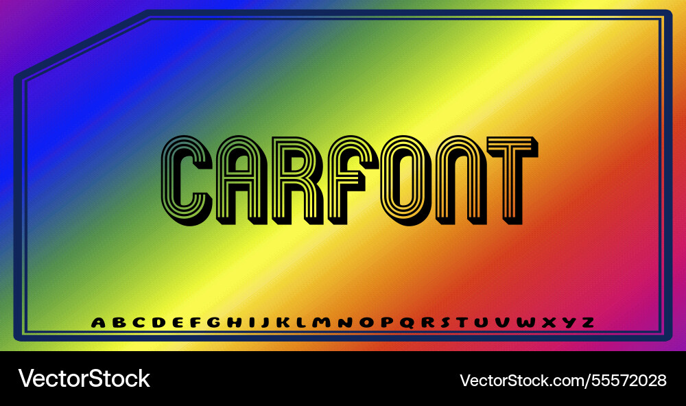 Text effects with editable colors and abstract Vector Image