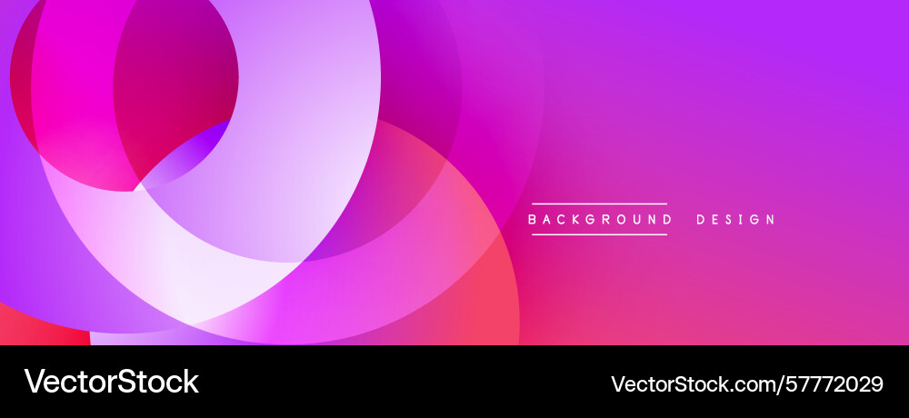 Abstract vibrant circles overlap creating fluid Vector Image