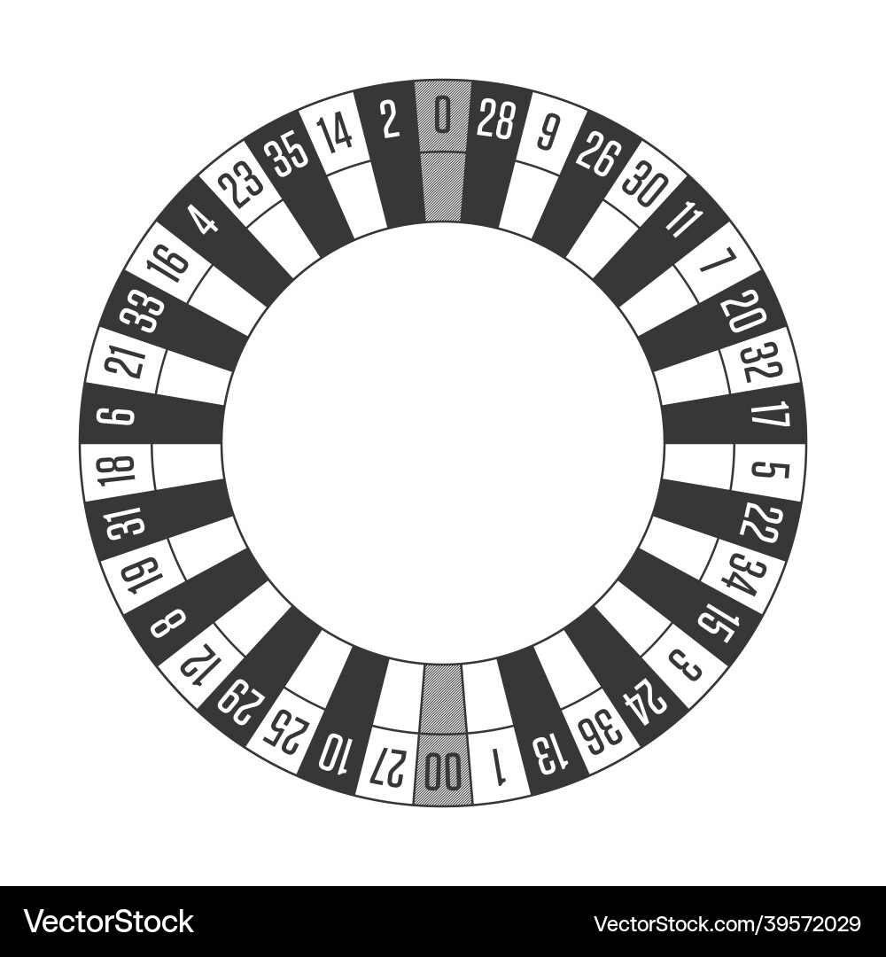 American roulette wheel vector image