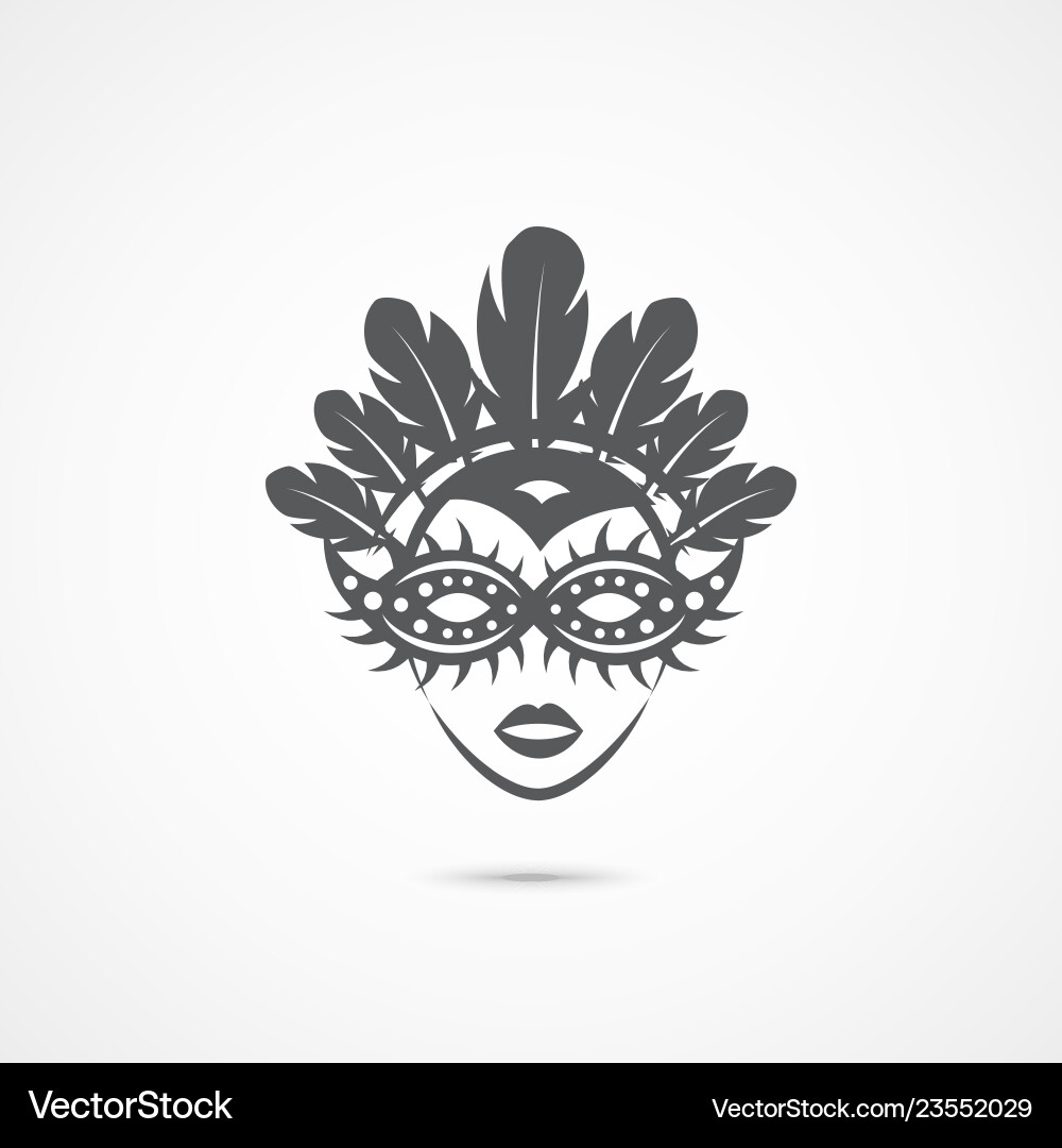 Carnival mask icon Carnival mask icon vector image