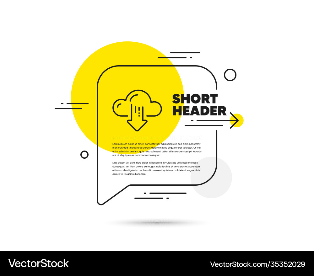 Cloud computing download line icon internet data Cloud computing download line icon internet data vector image