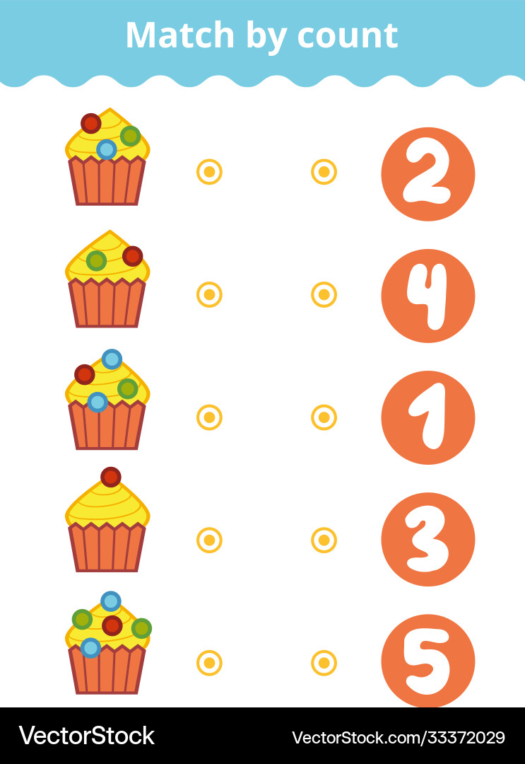 Counting game for preschool children count Counting game for preschool children count vector image