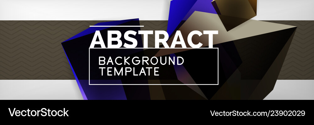 Dark 3d triangular low poly shapes abstract Vector Image