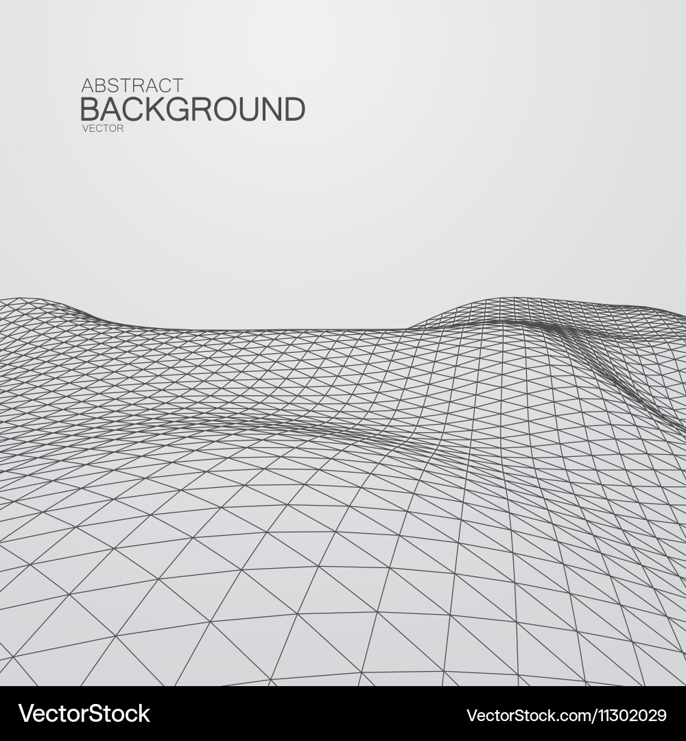 Distorted 3D Grid Background vector image