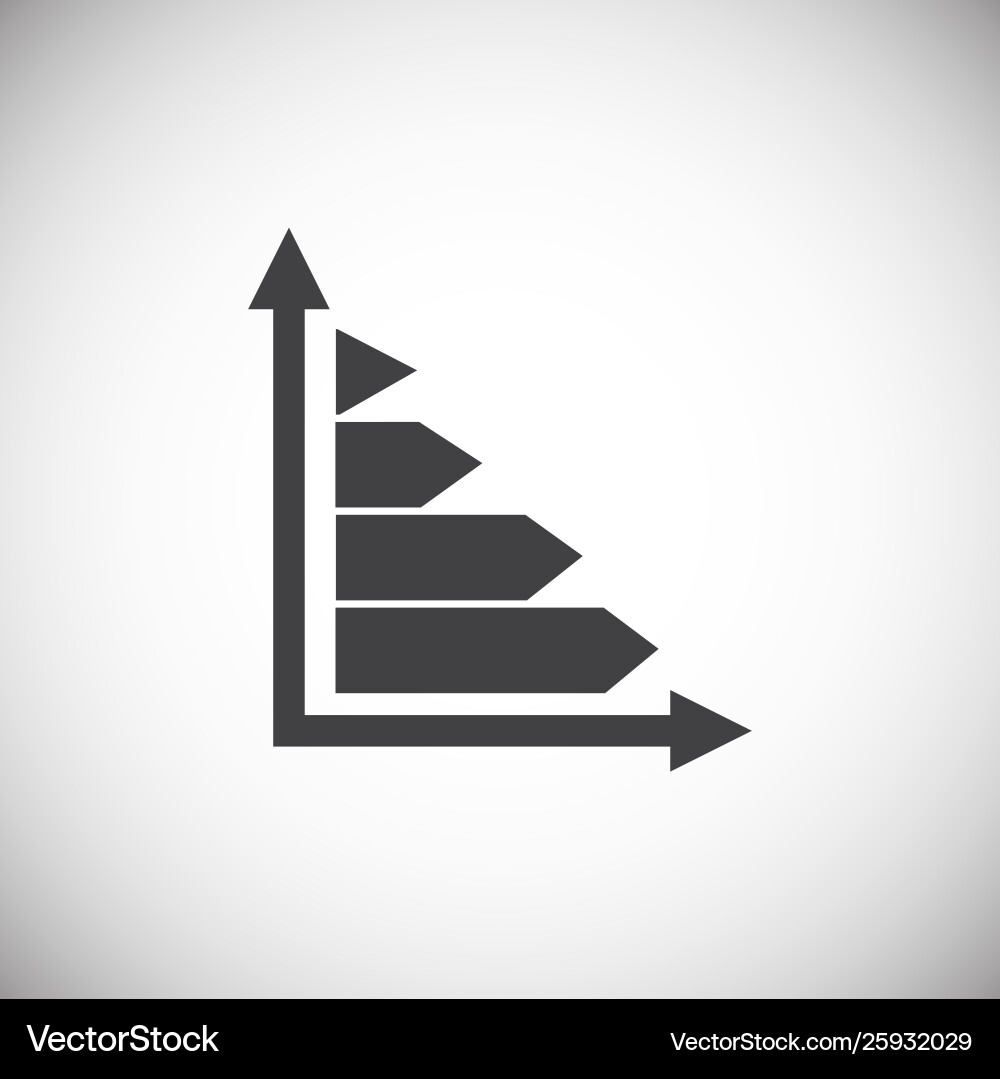 Down chart icon on background for graphic and web Down chart icon on background for graphic and web vector image