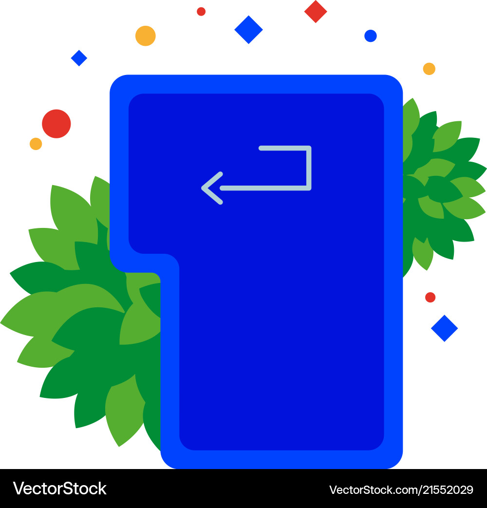 Enter computer keyboard button Enter computer keyboard button vector image