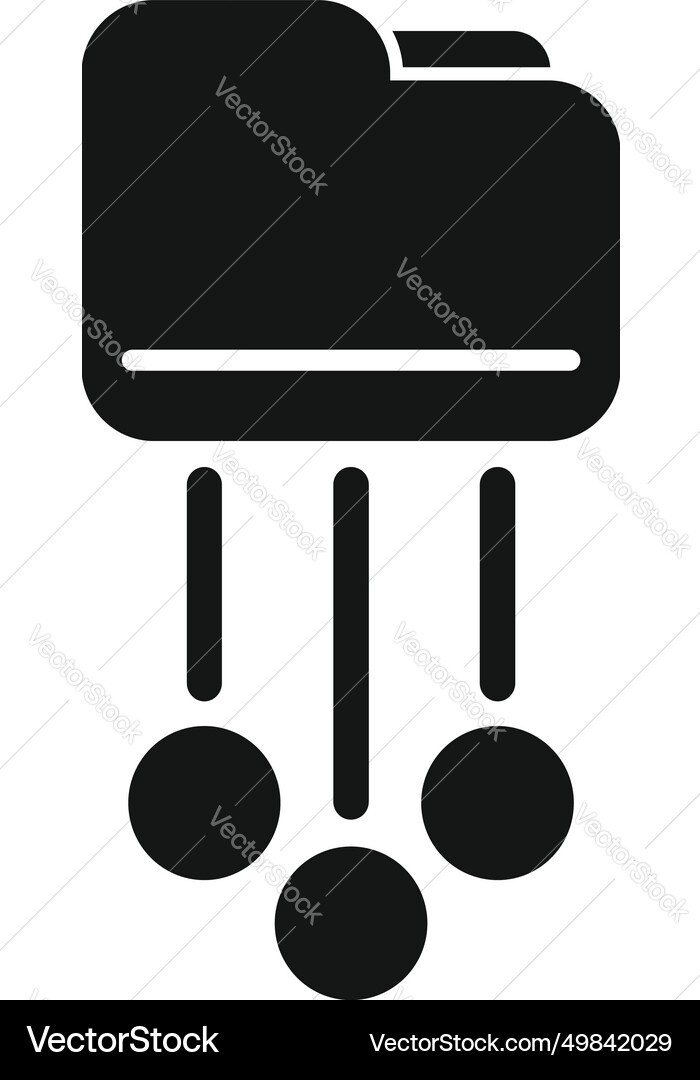 Folder online access icon simple content Folder online access icon simple content vector image