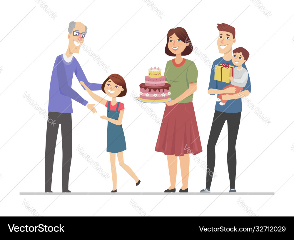 Geburtstag Großvater - flacher Designstil Geburtstag Großvater - flacher Designstil vektorbild
