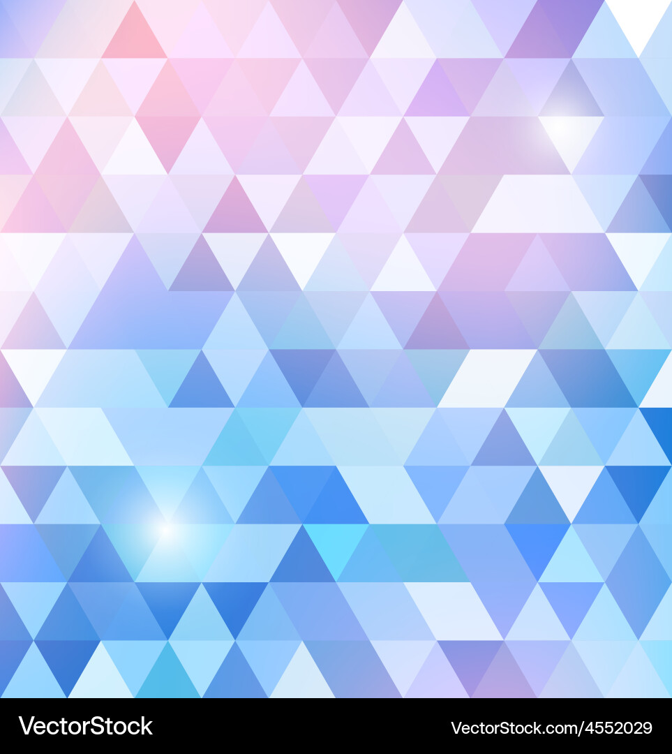 Geometric shining pattern with triangles vector image