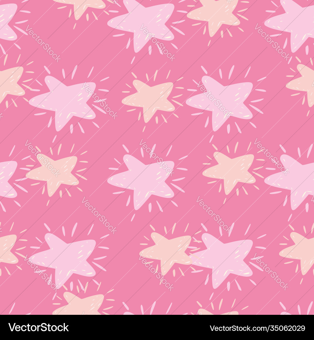 Hand Drawn Star Pattern vector image