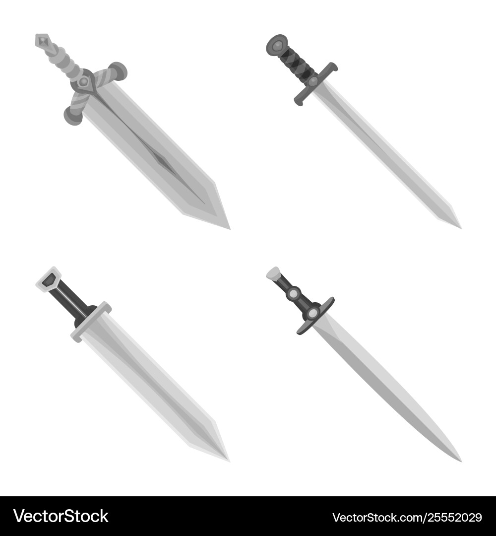 Isolated object sharp and blade symbol set Isolated object sharp and blade symbol set vector image