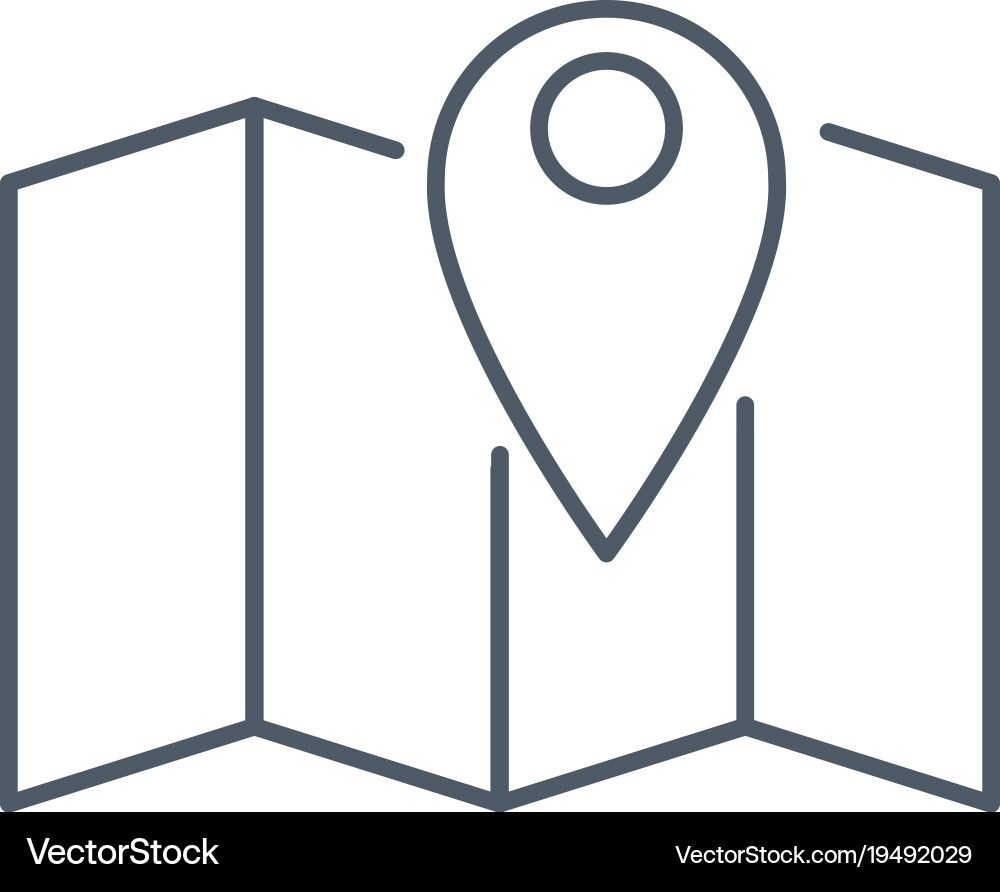 Map location symbol vector image