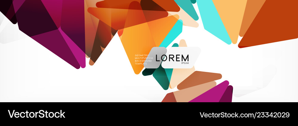 Mosaic triangular low poly style abstract Vector Image