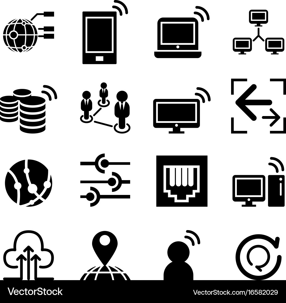Network Concept Icon Set Vector Image
