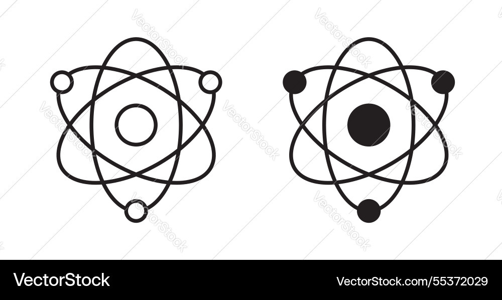 Physics icon set in thin line for web Physics icon set in thin line for web vector image