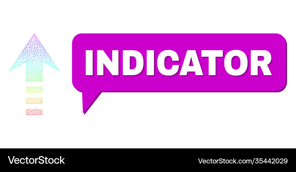 Rainbow net gradient send up icon and indicator Rainbow net gradient send up icon and indicator vector image