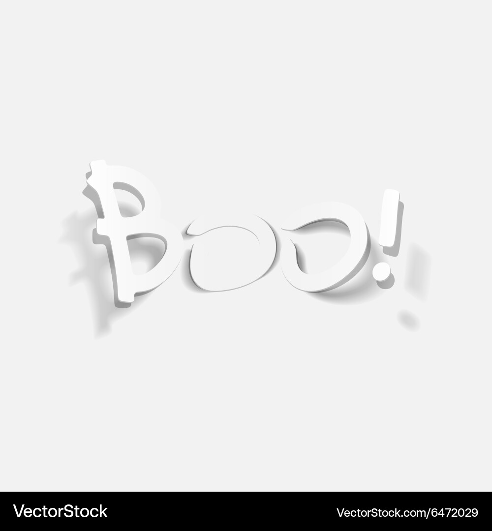 Realistic design element boo Vector Image
