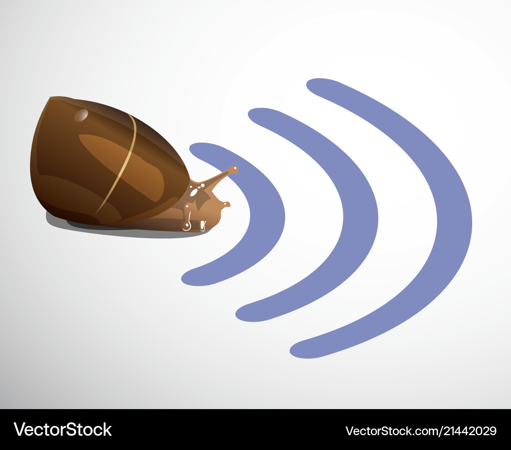 Schnecken und Anzeichen von Wellensignalverteilung Schnecken und Anzeichen von Wellensignalverteilung vektorbild