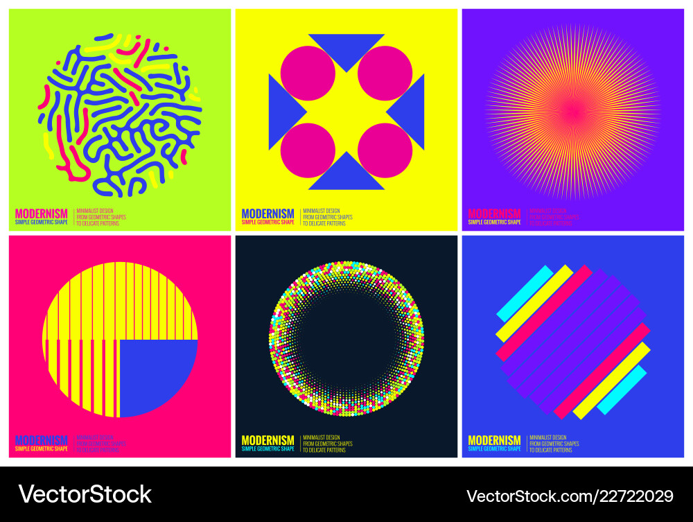 Simplicity geometric design set clean lines Simplicity geometric design set clean lines vector image