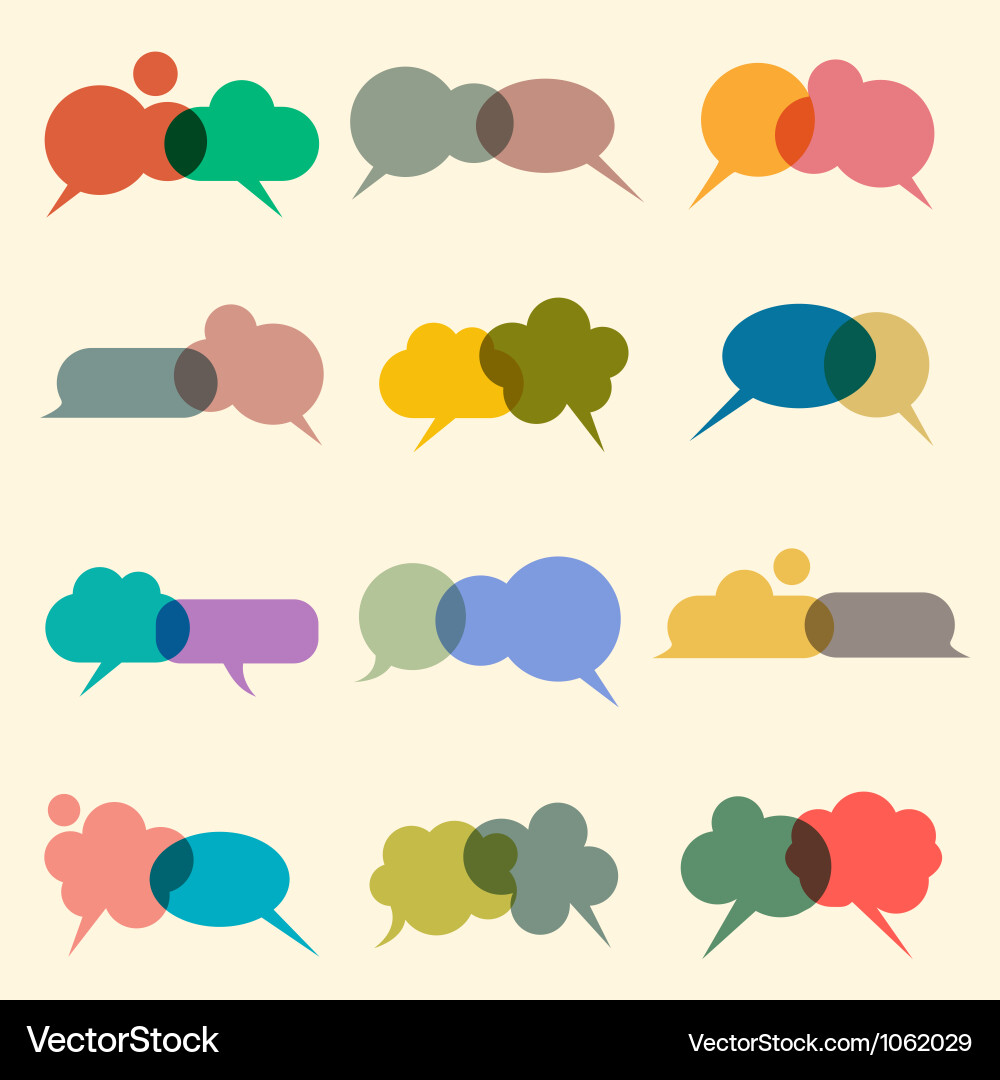 Speech Bubbles Set Vector Image
