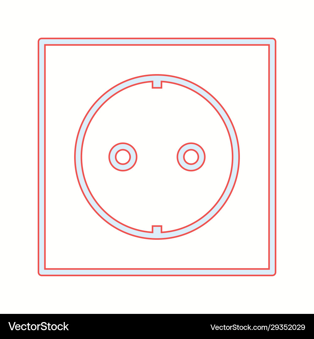 Unique socket ii line icon Vector Image