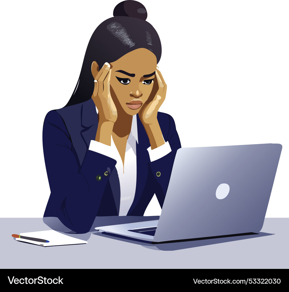 A person in front of computer Vector Image