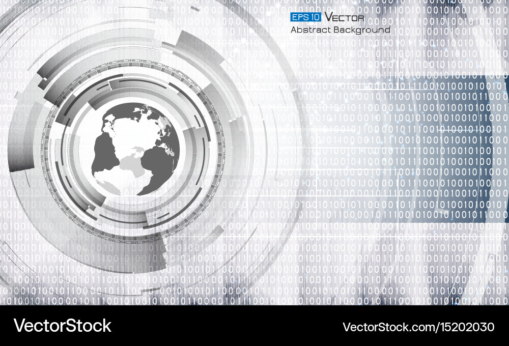 Abstract futuristic binary code vector image