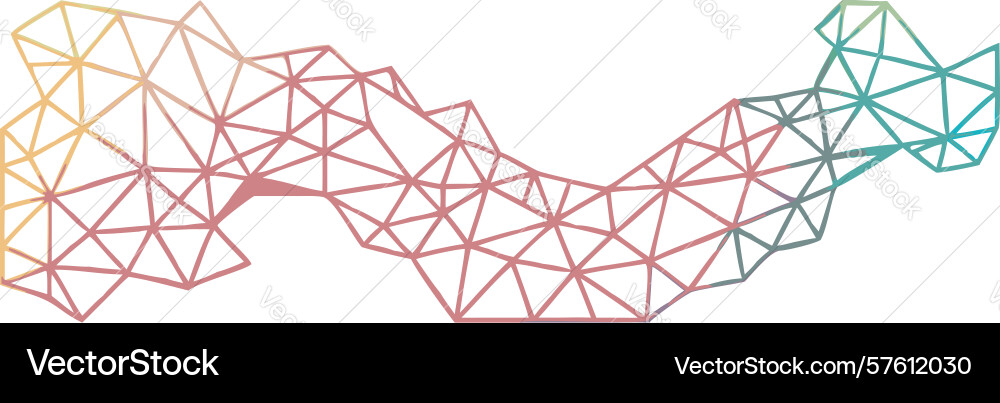 Abstract polygonal irregular shape dynamic vector image