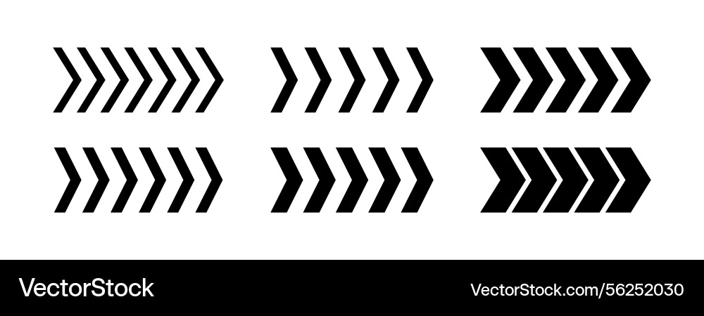 Chevron arrow patterns set shape line Chevron arrow patterns set shape line vector image