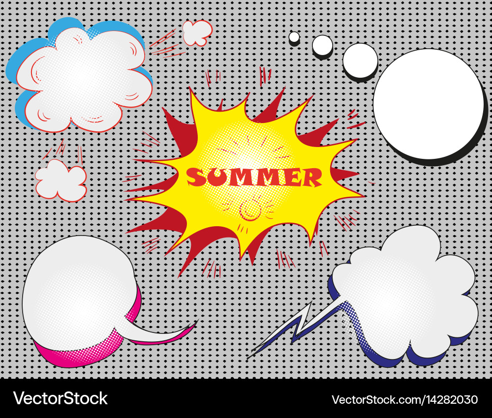 Colorful speech bubbles with text hello Vector Image