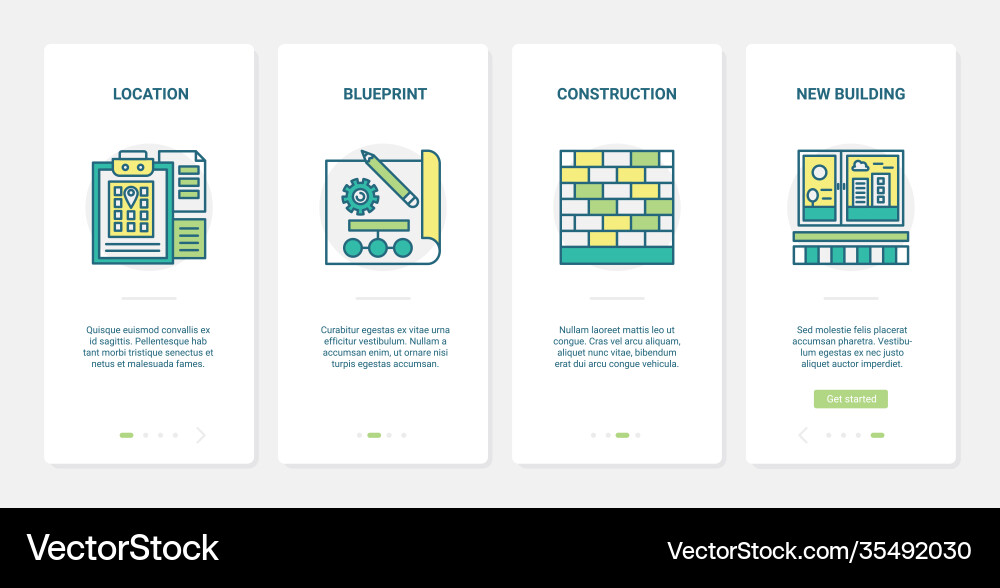 Design architect drawings for construction ux ui vector image