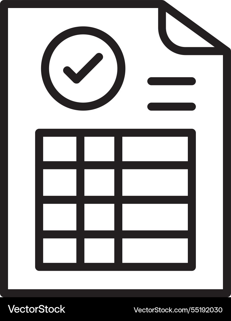 Frequency table line icon design Vector Image