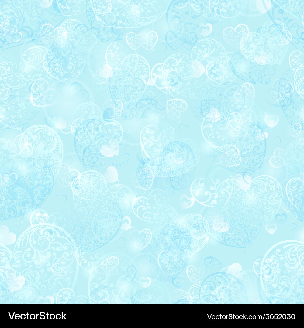 Heartful Curls Pattern Vector Image