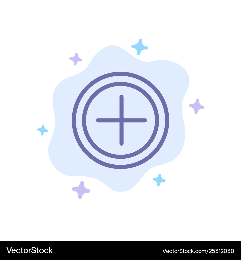 Interface plus user blue icon on abstract cloud Interface plus user blue icon on abstract cloud vector image