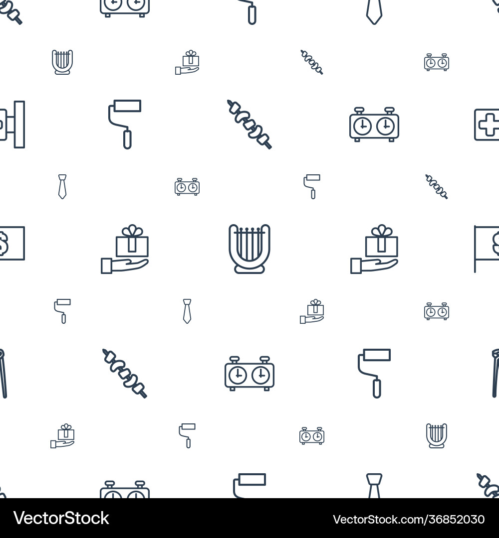 Isolated icons pattern seamless white background Vector Image