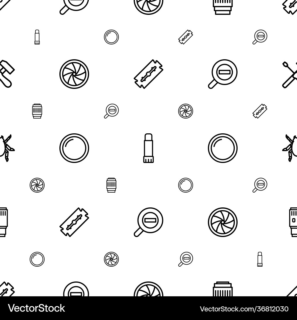Macro icons pattern seamless white background vector image
